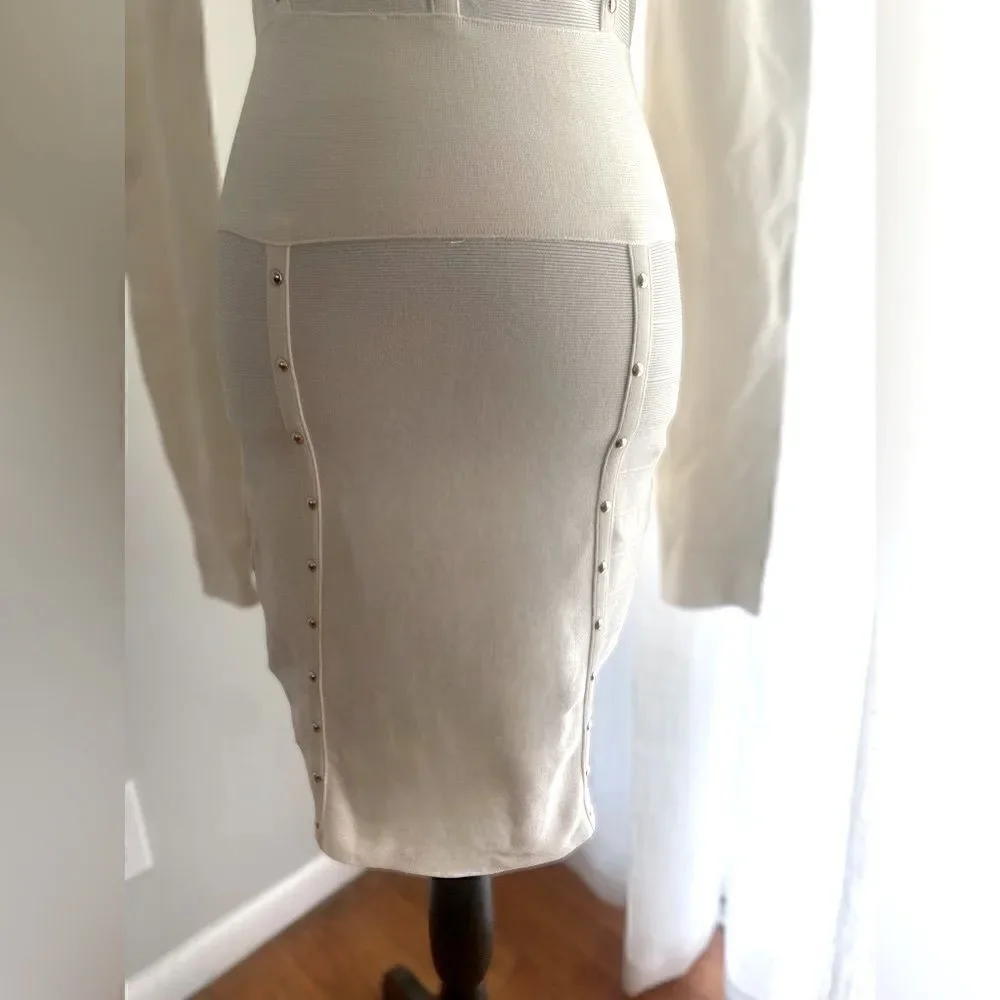 Guess by Marciano Sudded Long Sleeve Bandage Dress size M